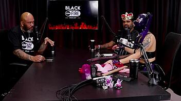 bdsm session shows cock stroking, tit kissing and her raw feelings