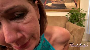 Auntjudys - 60yo Mature Marie Sucks Cock And Masturbates In Pantyhose