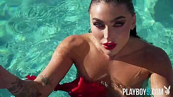 big ass playboy model emjay rinaudo strips nude stunning curves