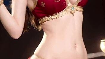 ai generated cute indian belly dancer sways seductively