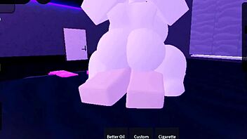 Futanari with monster cock assfucks schoolgirl creampie in house