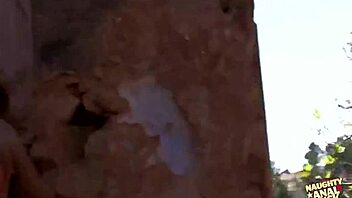 Horny Blonde Stretched by Guitarist Outdoors Then Swallows Cum!