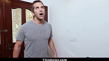 hey naughty asian teen caught with dildo gets rough punishment