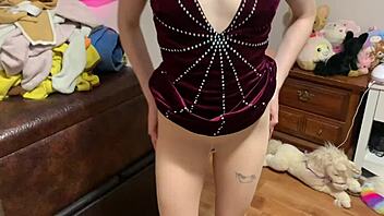 i'm a virgin in pantyhose torn open for hard doggystyle footjob and blowjob