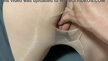 i'm a virgin in pantyhose torn open for hard doggystyle footjob and blowjob