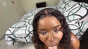Ebony Babe Emotional White Creampie Pussy Fuck
