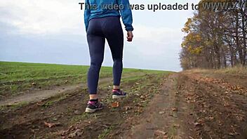 Sexy milf ass teases in tight yoga pants