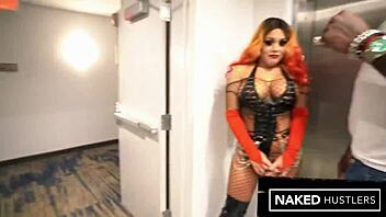 thick stacked ebony redhead fucks monster cock