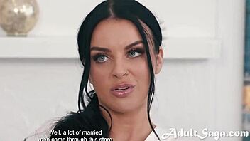 Lie back Seth Gamble while Payton Preslee massages with huge oiled tits cowgirl style