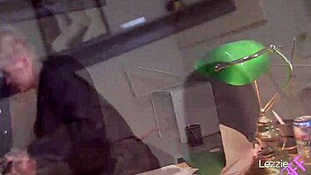 teen milf lez duo toys tight pussies in garage fun