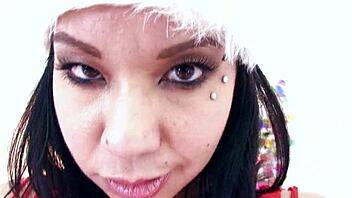 kimmy lee unwraps huge cock pov blowjob deepthroat facefuck swallow christmas