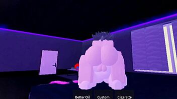 Futanari with monster cock assfucks schoolgirl creampie in house