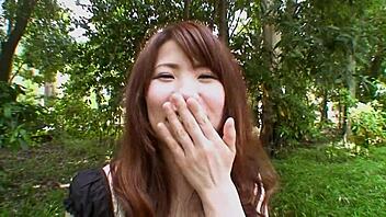 i knead my hairy pussy so good with vibrator pretty asian brunette rie obata