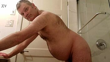 martin lavallee rams dildo deep in ass nude bathroom solo