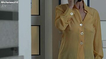 Braless slave wife flashes saggy tits publicly