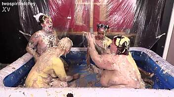 oh wow these four messy hot women fun i mean... ugh so dirty lesbo lick!