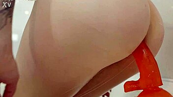 Mia Park Stretches Soapy Asshole With Huge Dildo 😈🍑