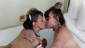 serenity love and lisa foxxx share hot amateur milf latina girl-on-girl kissing interview