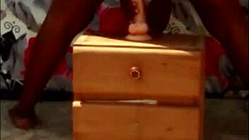 African Ebony Milf Fingers Herself in Miniskirt Outdoors