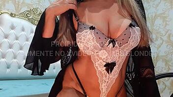 sensual lingerie dance reveals latina milf's big ass and tits