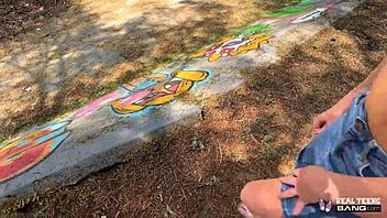 penelope snaps raw outdoor fuck then couch pounding creampie pov