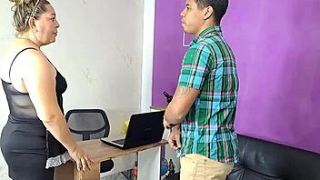 hot curvy colombian stepmom begs for young cock in taboo homemade play