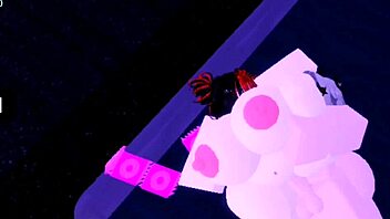 Futanari with monster cock assfucks schoolgirl creampie in house