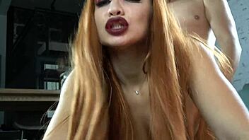 Horny Redhead Witch Sucks Cock on Halloween Night