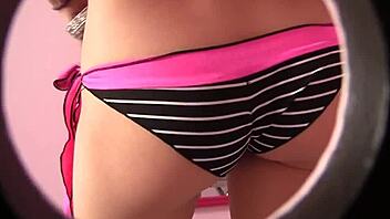 Ariel Rose Devours Cock Through Gloryhole Voyeur Style