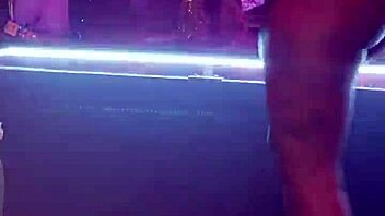 Drunk ebony striptease at Tampa club rips clothes for birthday party fun