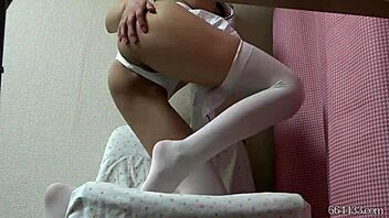 Hidden Desk Cam Reveals Maid's Secret Cosplay Thrills