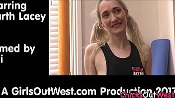 skinny aussie girl toys her pussy with buttplug solo