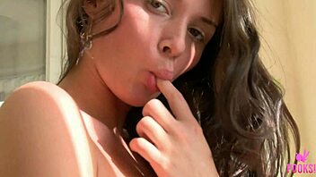 horny coed lilly fingers tight pussy deep till squirting