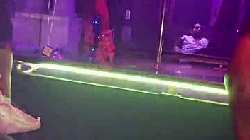 Drunk ebony striptease at Tampa club rips clothes for birthday party fun