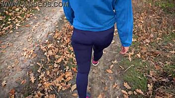 Sexy milf ass teases in tight yoga pants