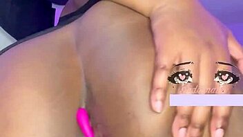 Intense ebony anal pounding in lingerie with wet pussy squirting fingering