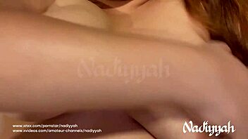 horny arab wife fingers hairy pussy flashes big tits webcam