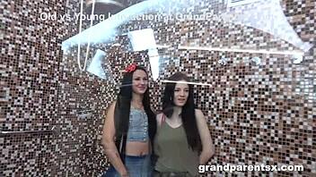 Grandpa's Foursome Frenzy: Who Gets Fucked First?!