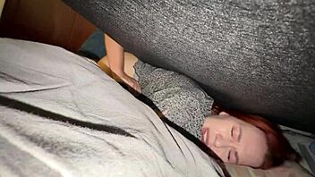 STEPMOM STUCK UNDER BED BEGS FOR HELPLESS CREAMPIE RESCUE!