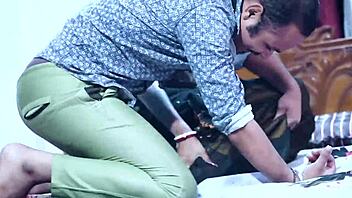 Hot indian couple's passionate bedroom creampie fuck