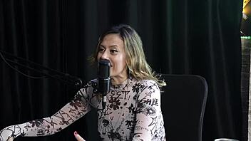 Angelica Morango experiments body pleasures in sheer red lingerie outdoors