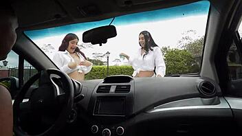 hot colombian car wash sex... melany's wet