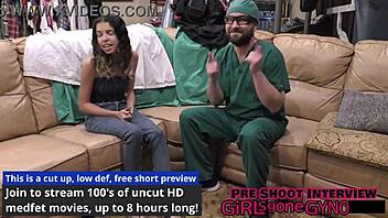 Aria Nicole takes enema from kinky doctor in hospital