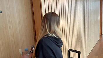 cheating french wife gets fucked hard on hotel balcony