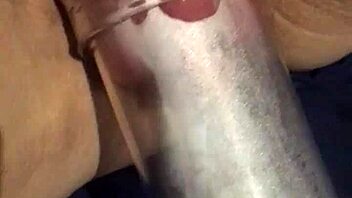 Pussy lips swell from intense suction play