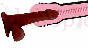 Guy's Thick Cock Slides Deep Into Tight Fleshlight For Explosive Pussy Fuck