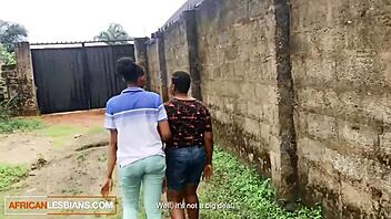 bbw ebony bffs strip lick for tourist