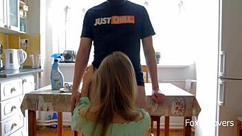 wanna watch me pound my roommate on the kitchen counter till she cums twice?