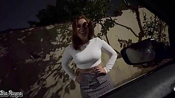 street hooker tempts believer into outdoor pussy pounding