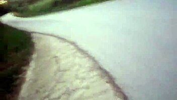 Hey, imagine stripping naked right by the road in your car—public thrill!